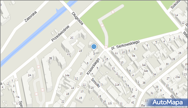 Kraków, Krasickiego Ignacego, bp., 2, mapa Krakowa