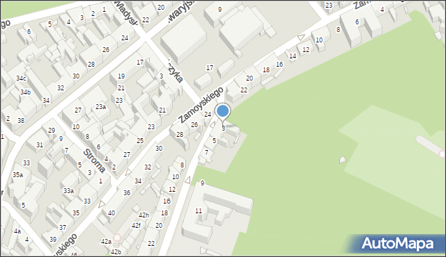 Kraków, Krzemionki, 3, mapa Krakowa