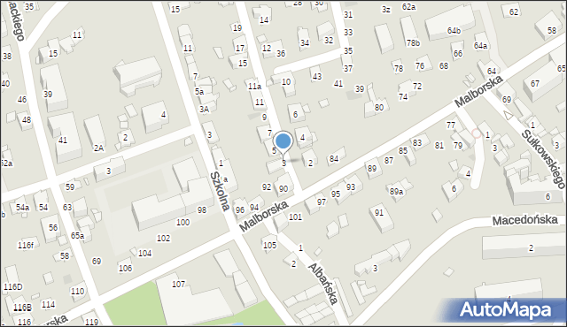 Kraków, Krawiecka, 3, mapa Krakowa