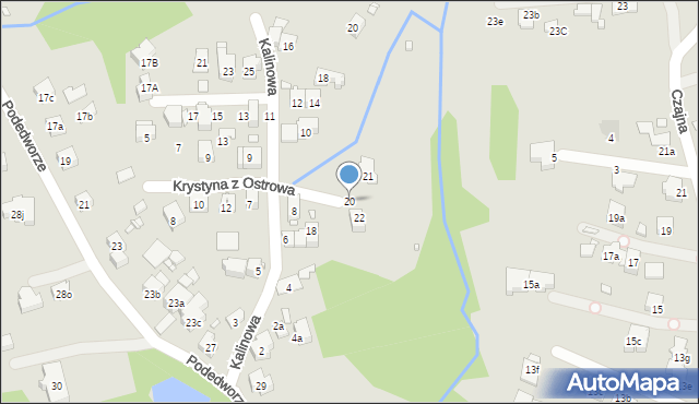 Kraków, Krystyna z Ostrowa, 20, mapa Krakowa