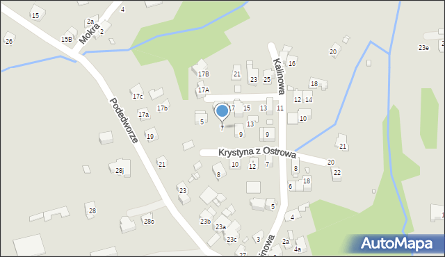 Kraków, Krystyna z Ostrowa, 7, mapa Krakowa