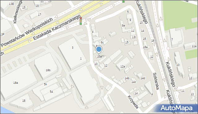 Kraków, Krzywda, 10a, mapa Krakowa