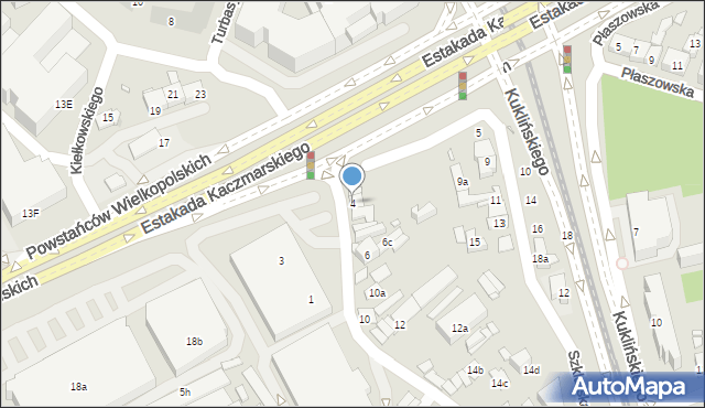 Kraków, Krzywda, 4, mapa Krakowa