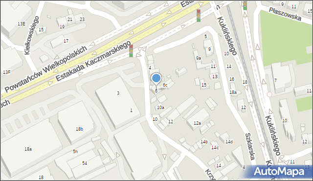 Kraków, Krzywda, 6, mapa Krakowa