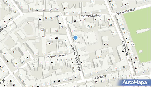 Kraków, Króla Jana III Sobieskiego, 11, mapa Krakowa