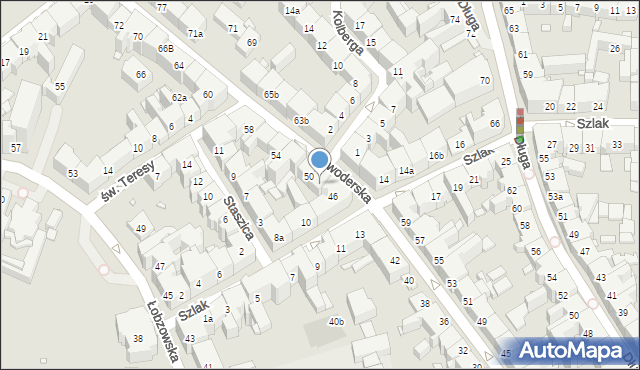 Kraków, Krowoderska, 48, mapa Krakowa