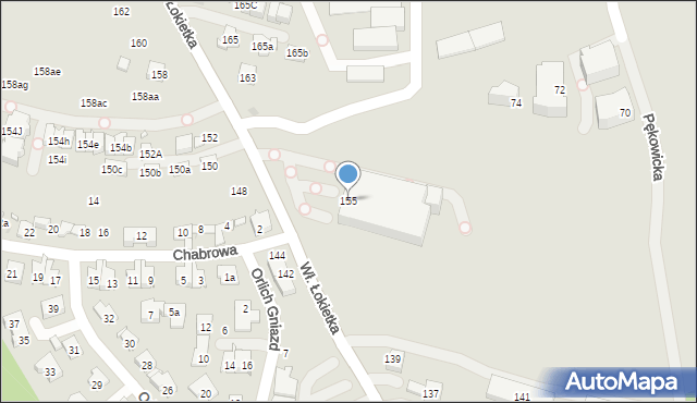 Kraków, Króla Władysława Łokietka, 155, mapa Krakowa