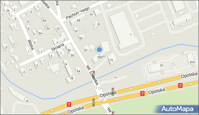 Kraków, Króla Władysława Łokietka, 83a, mapa Krakowa