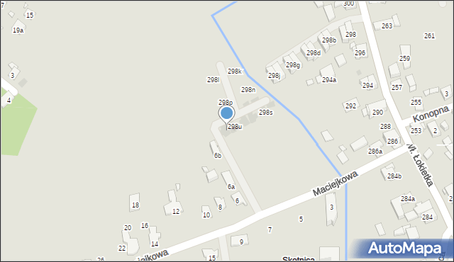 Kraków, Króla Władysława Łokietka, 298x, mapa Krakowa