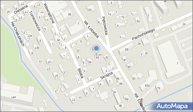 Kraków, Króla Władysława Łokietka, 94a, mapa Krakowa