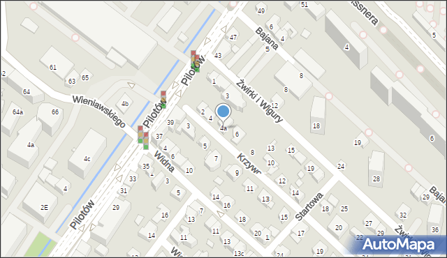 Kraków, Krzywoń Anieli, 4a, mapa Krakowa