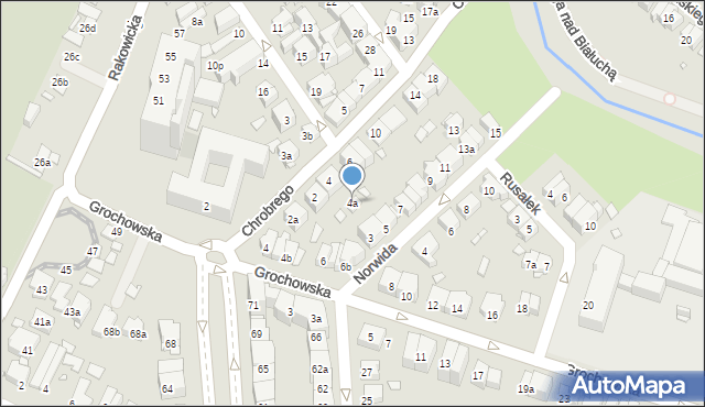 Kraków, Króla Bolesława Chrobrego, 4a, mapa Krakowa