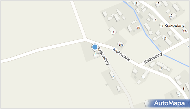 Krakowiany, Krakowiany, 1, mapa Krakowiany