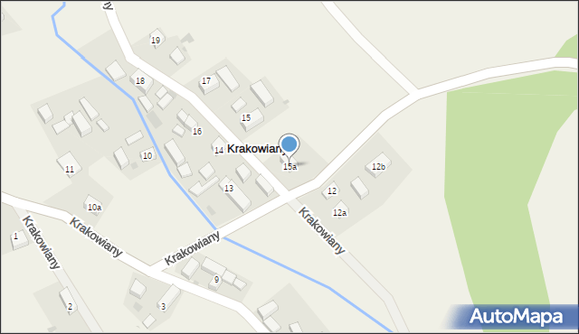 Krakowiany, Krakowiany, 15a, mapa Krakowiany