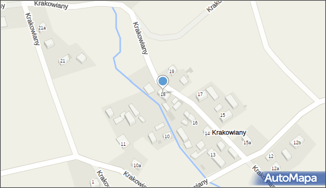 Krakowiany, Krakowiany, 18, mapa Krakowiany