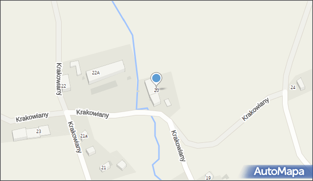 Krakowiany, Krakowiany, 20, mapa Krakowiany