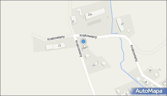 Krakowiany, Krakowiany, 21a, mapa Krakowiany