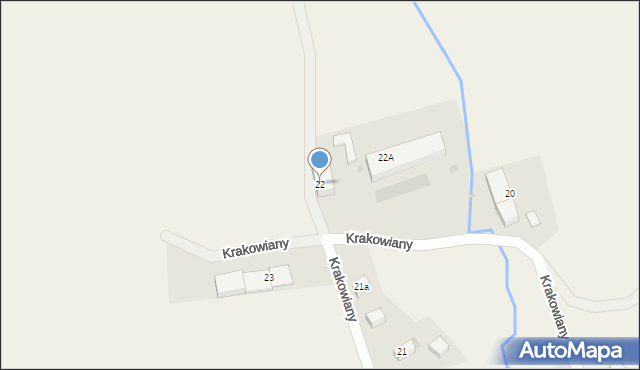 Krakowiany, Krakowiany, 22, mapa Krakowiany