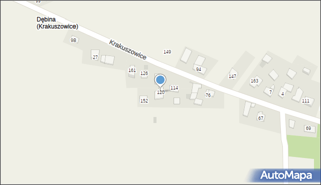 Krakuszowice, Krakuszowice, 120, mapa Krakuszowice