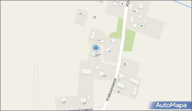 Krakuszowice, Krakuszowice, 12a, mapa Krakuszowice