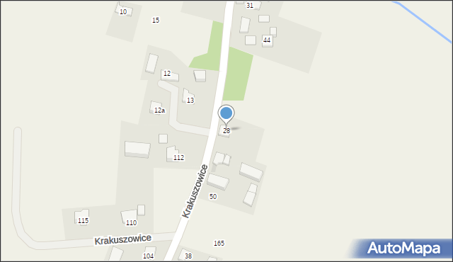Krakuszowice, Krakuszowice, 28, mapa Krakuszowice
