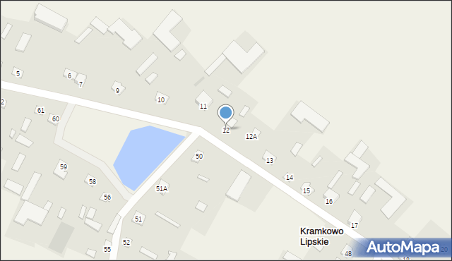 Kramkowo Lipskie, Kramkowo Lipskie, 12, mapa Kramkowo Lipskie