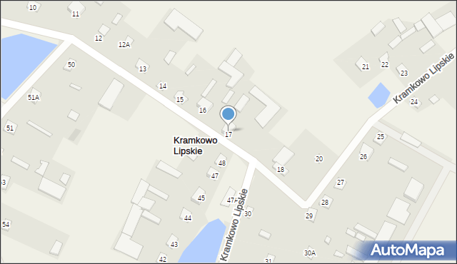 Kramkowo Lipskie, Kramkowo Lipskie, 17, mapa Kramkowo Lipskie