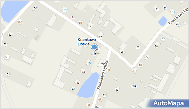 Kramkowo Lipskie, Kramkowo Lipskie, 47, mapa Kramkowo Lipskie
