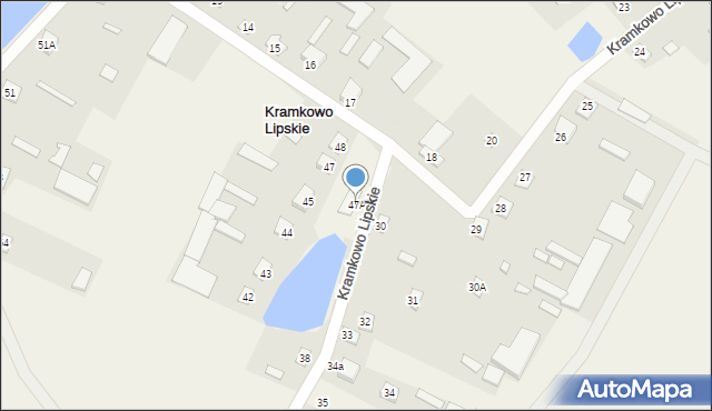 Kramkowo Lipskie, Kramkowo Lipskie, 47A, mapa Kramkowo Lipskie