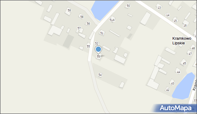 Kramkowo Lipskie, Kramkowo Lipskie, 53, mapa Kramkowo Lipskie