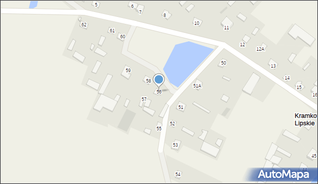 Kramkowo Lipskie, Kramkowo Lipskie, 56, mapa Kramkowo Lipskie