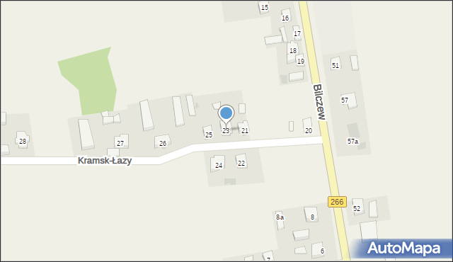 Kramsk-Łazy, Kramsk-Łazy, 23, mapa Kramsk-Łazy