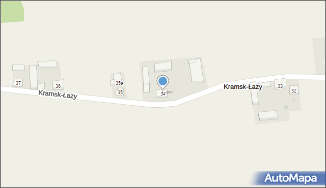 Kramsk-Łazy, Kramsk-Łazy, 34, mapa Kramsk-Łazy