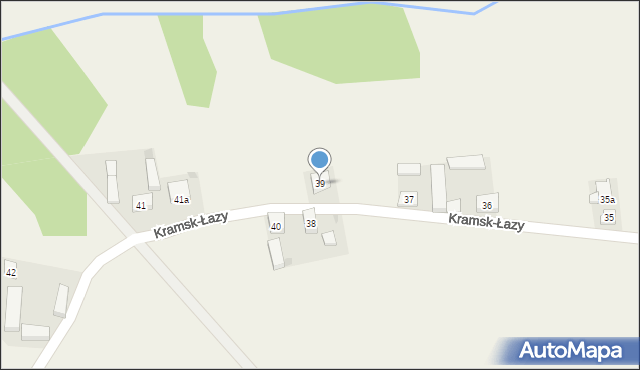 Kramsk-Łazy, Kramsk-Łazy, 39, mapa Kramsk-Łazy