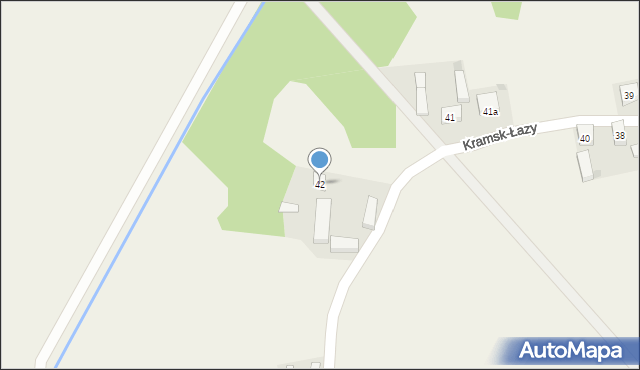 Kramsk-Łazy, Kramsk-Łazy, 42, mapa Kramsk-Łazy