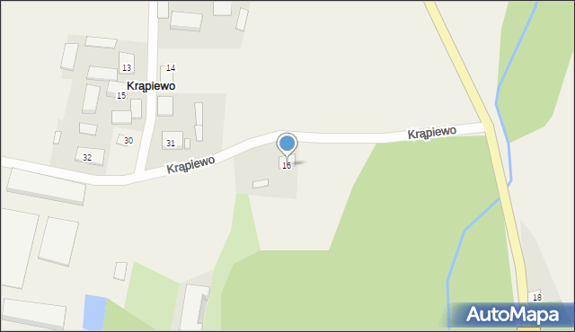 Krąpiewo, Krąpiewo, 16, mapa Krąpiewo