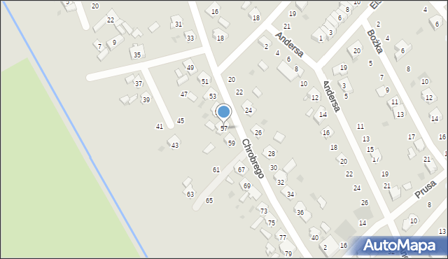 Krapkowice, Króla Bolesława Chrobrego, 57, mapa Krapkowice