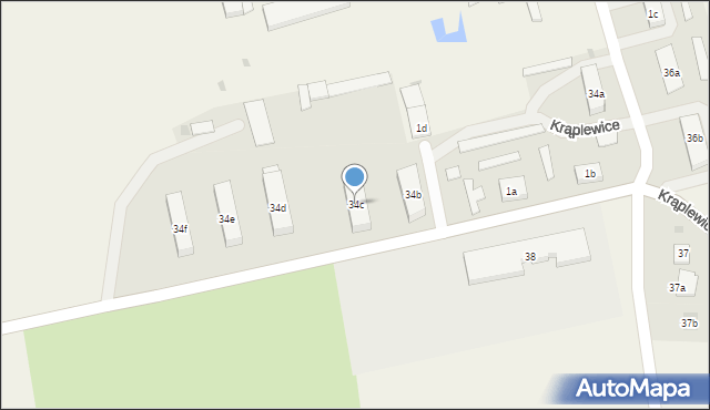 Krąplewice, Krąplewice, 34c, mapa Krąplewice