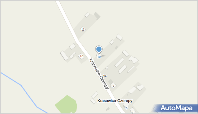 Krasewice-Czerepy, Krasewice-Czerepy, 10, mapa Krasewice-Czerepy