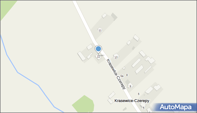 Krasewice-Czerepy, Krasewice-Czerepy, 12, mapa Krasewice-Czerepy