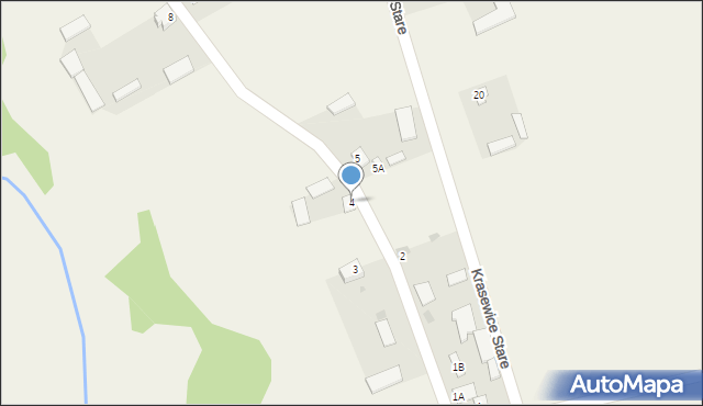 Krasewice Stare, Krasewice Stare, 4, mapa Krasewice Stare