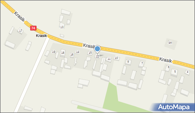 Krasik, Krasik, 12, mapa Krasik