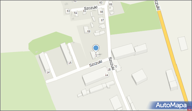 Krasiniec, Krasiniec, 1, mapa Krasiniec