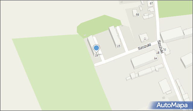 Krasiniec, Krasiniec, 14, mapa Krasiniec