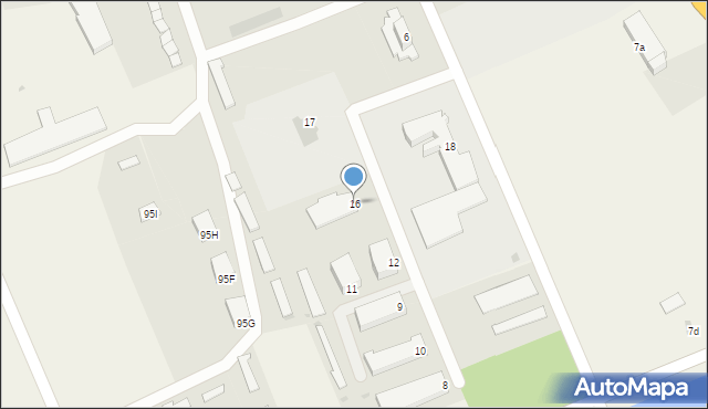 Krasiniec, Krasiniec, 16, mapa Krasiniec