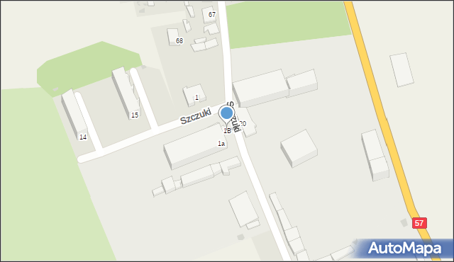 Krasiniec, Krasiniec, 1B, mapa Krasiniec