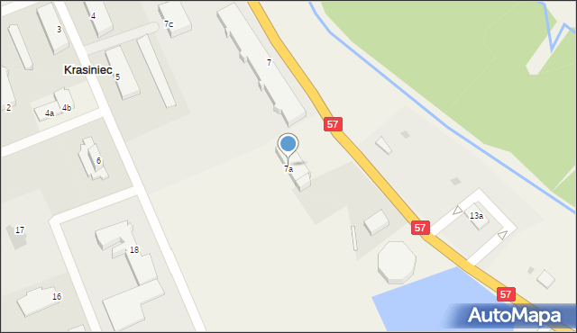 Krasiniec, Krasiniec, 7a, mapa Krasiniec