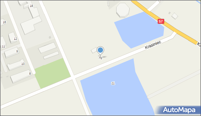 Krasiniec, Krasiniec, 7d, mapa Krasiniec
