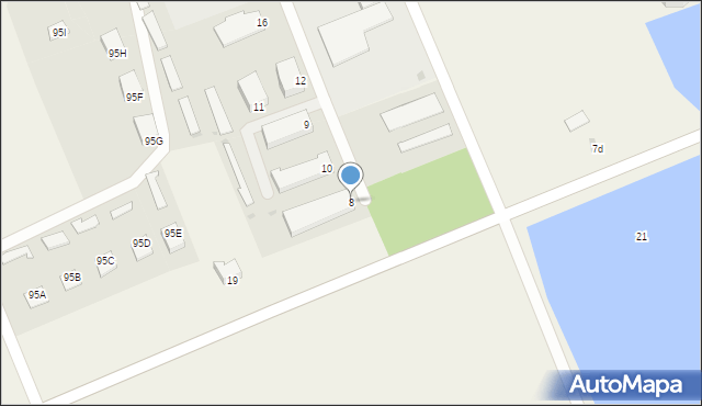 Krasiniec, Krasiniec, 8, mapa Krasiniec