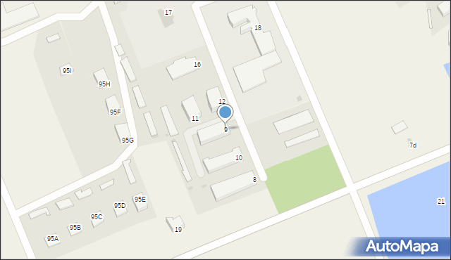 Krasiniec, Krasiniec, 9, mapa Krasiniec